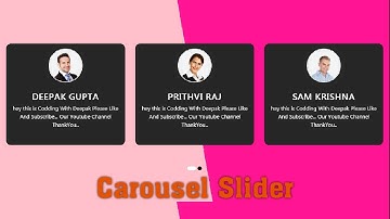 How  To Make Testimonials Carousel Slider on Website Using HTML CSS & BOOTSTRAP