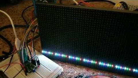 RGB LED Matrix Line Scan with Glitch