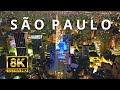 So paulo city downtown brazil  in 8k ultra 60fps at night by drone