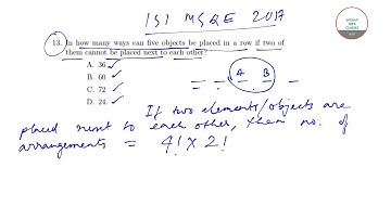 ISI MSQE 2017 QUESTION PAPER SOLUTION WITH PROPER AND DETAILED EXPLANATION. EXAM PATTERN.