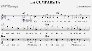 LA CUMPARSiTA--Dm--:Guitar,Keyboard,Accordeon,Violin,Flute,Melodica,Ukulele,Recorder.