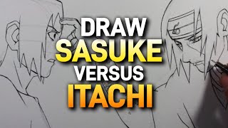 draw Sasuke vs itachi