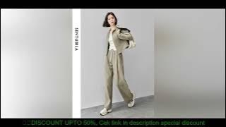 SENTUBILA Cotton Sport 2 Piece Pant Set Women 2025 Autumn Letter Embroidery Zipper Coat Straight Ela