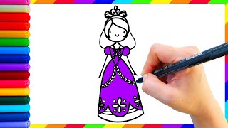 How To Draw Princess Sofia Cómo Dibujar A La Princesa Sofía Step By Step