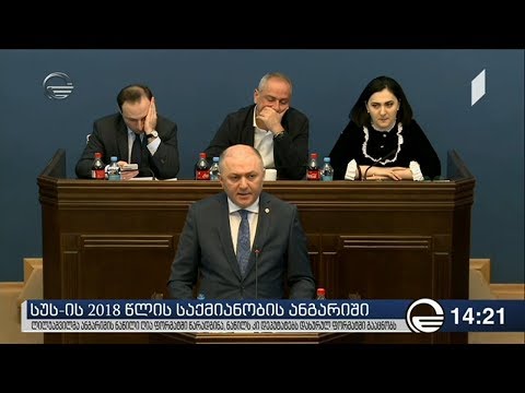 სუს-ის 2018 წლის საქმიანობის ანგარიში
