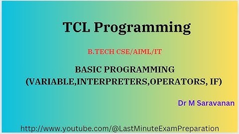 TCL Programming Basic