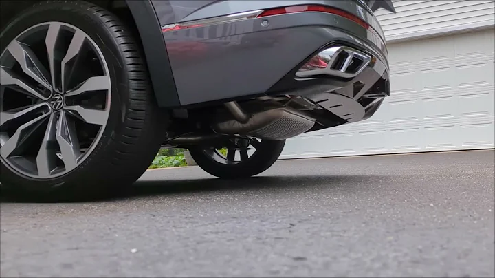 VW Atlas 3.6L ECSTuning resonator delete - before and after - wookie pipe