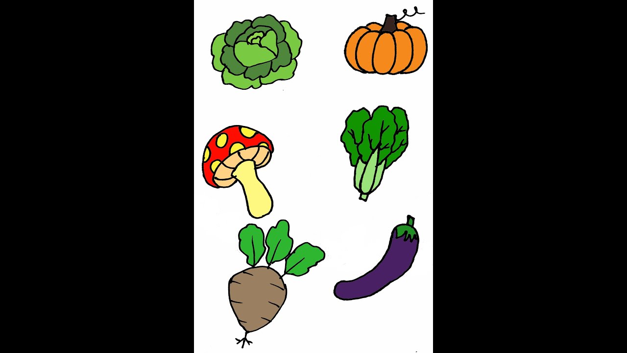 Hướng dẫn vẽ Rau Củ đơn giản (How to draw simple vegetables)#drawing # ...