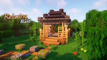 How to Build A Japanese Gazebo in Minecraft! | Relaxing Tutorial