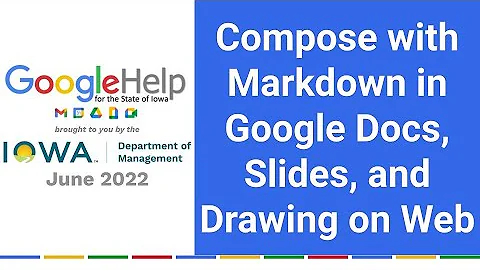 Compose with Markdown in Google Docs, Slides, and Drawing on Web