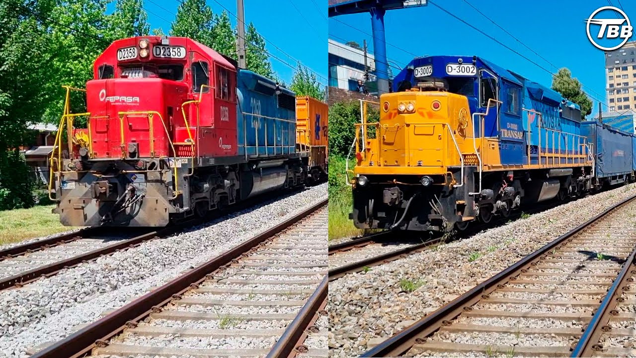 Trenes CH-805 (50.011) y 60.206 en Chiguayante y Concepción (Noviembre 2024)