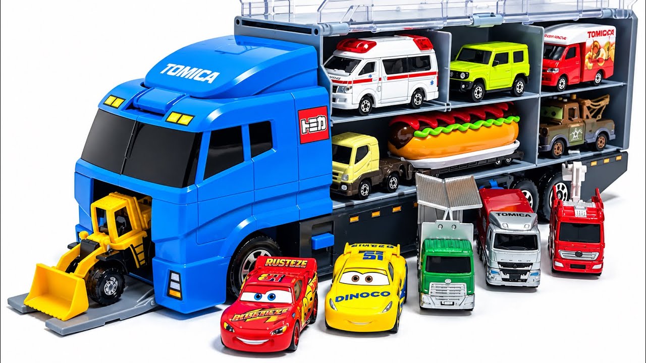 🚒✨ はたらくくるま大集合！人気のトミカミニカーで車の名前を覚え