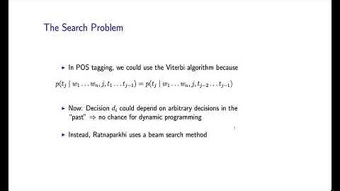 Natural Language Processing by Michael Collins, Columbia University P94  06 Sum