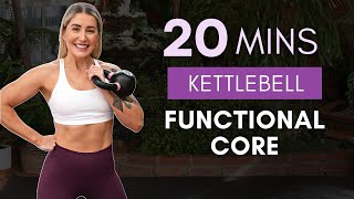 20 Minute Kettlebell Core Workout With Vocal Instructions! Get STRONG ABS!