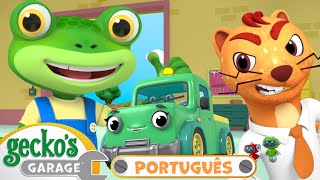 Consertos no dia da reciclagem 🚜| Garagem do Gecko | Desenhos Animados Infantis em Português