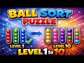Ball Sort Puzzle Gameplay | Level 1 to 10 | Easy & Relaxing Puzzle Game | Guru puzzle game