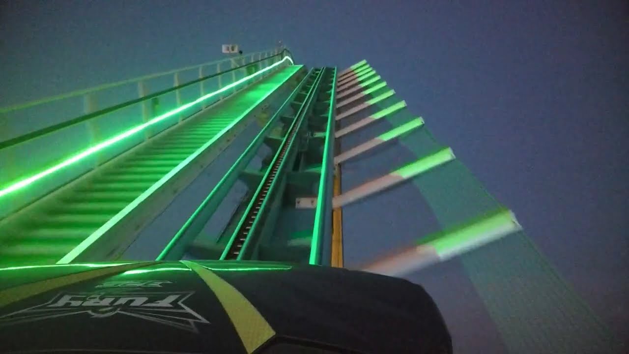 Fury 325 - Carowinds - Front Row Night (4K HD POV) - September 2025
