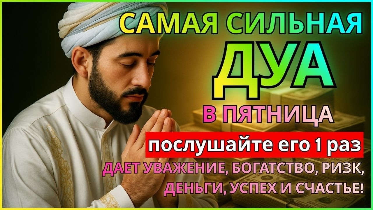 Дуа утром В Пятница на Удачу деньги всегда будут приходить к вам ИншаАллах 🔑🤲