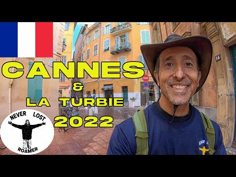 A WALKING TOUR OF 2 CITIES ON THE FRENCH RIVIERA, LA TURBIE AND CANNES, FRANCE 2022.