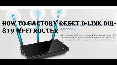 How to Factory Reset D-Link DIR-819 Wi-Fi Router || How to reset Dlink dir 819 router
