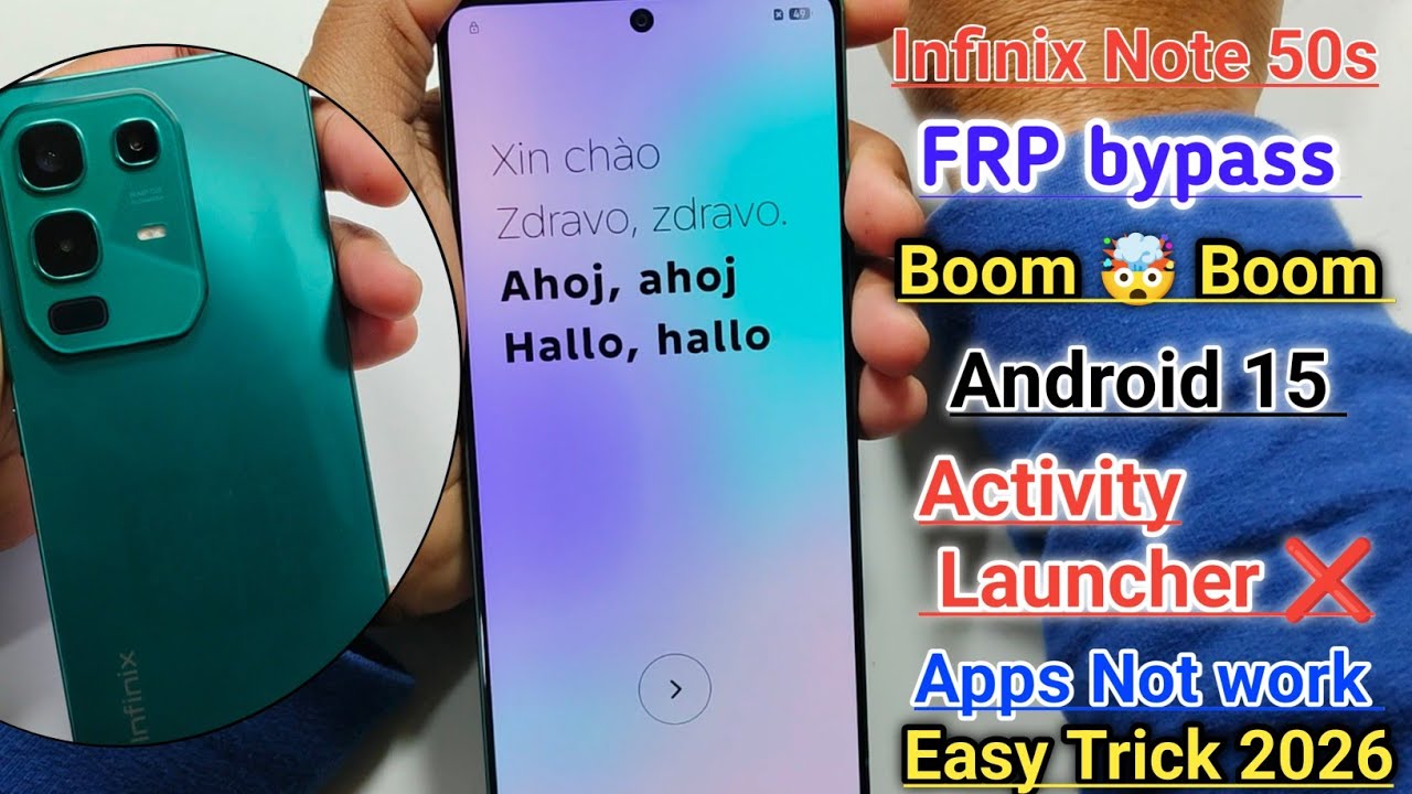 Обход FRP на Infinix Note 50s в 2026 году || Разблокировка FRP на Infinix Note 50s под Android 15...