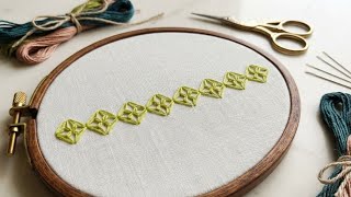 Super simple borderline embroidery design tutorial