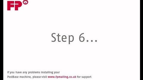PostBase franking machine install Step 6