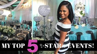 MY TOP 5 STAR EVENTS| WEDDING, BIRTHDAY, BABY SHOWER, BACKDROPS| LIVING LUXURIOUSLY FOR LESS