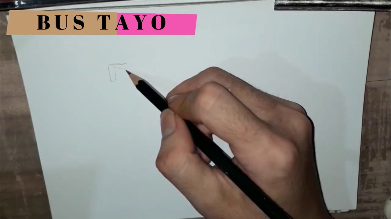 CARA MENGGAMBAR BIS TAYO dengan pensil YouTube