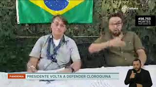 Bolsonaro defende cloroquina e chá indígena como cura para Covid-19