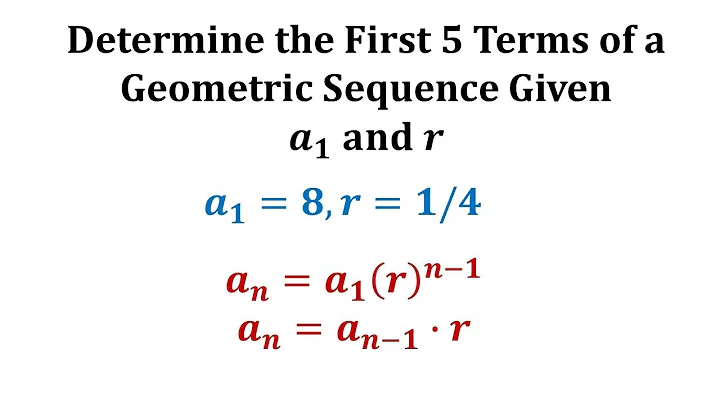 Determine the First 5 Terms of a Geometric Sequence Given the First Term and Common ratio (Fraction)