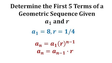 Determine the First 5 Terms of a Geometric Sequence Given the First Term and Common ratio (Fraction)