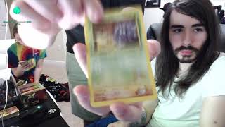 moistcr1tikal (aka penguinz0) pulls a holografic Blaine’s Charizard on stream