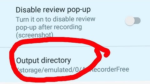 Az Screen Recorder | Video Save In Memory Settings || Output Directory|| 2019