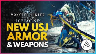 Monster Hunter World | New USJ AZURE ERA Armor & Weapons + Armor Skill Breakdown