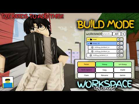 JJS BUILD MODE "WORKSPACE" FEATURE CONCEPT FOR Jujutsu Shenanigans Roblox