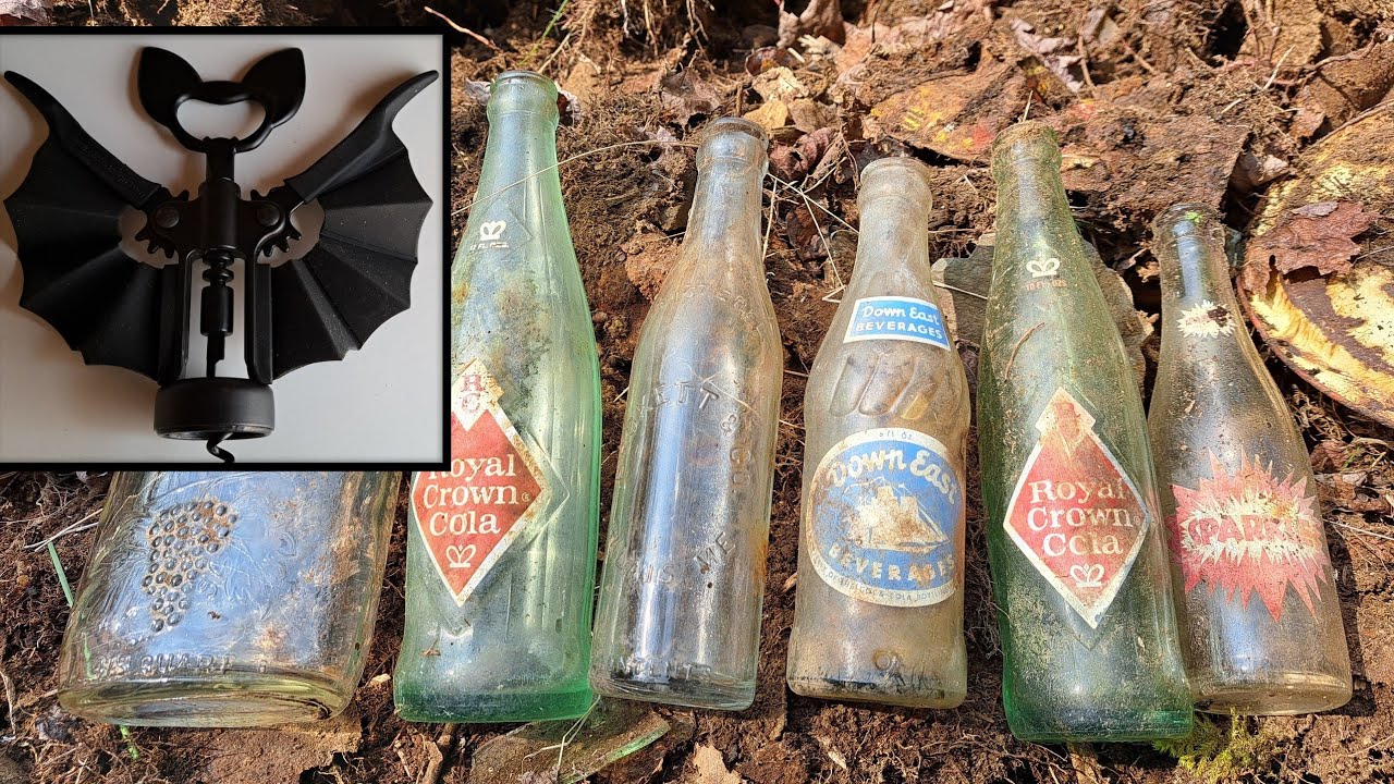 💥 Antique Bottle Digging 21 💥 Vintage Maine USA Sodas Down East