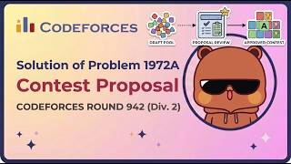 Codeforces || Problem 1972A || Contest Proposal || Solution || Codeforces Round 942 (Div. 2) Guide
