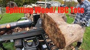 Split wood into IBC Tote