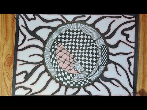 Pattern 402|Zentangle|Zentangle art|Zendoodle art|Doodle art|Zendala