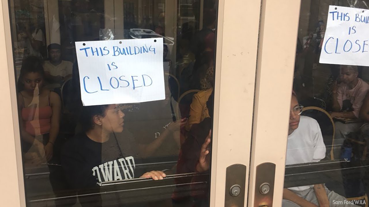 newspaper mockup Protesting students stage sit-in, take over university building