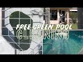 Free green pool cleaning with a drone