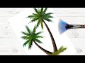 ☆ Palm Tree tutorial Learn EVERYTHING in 5 minutes Fan Brush Techniques ☆ # 6  | TheArtSherpa