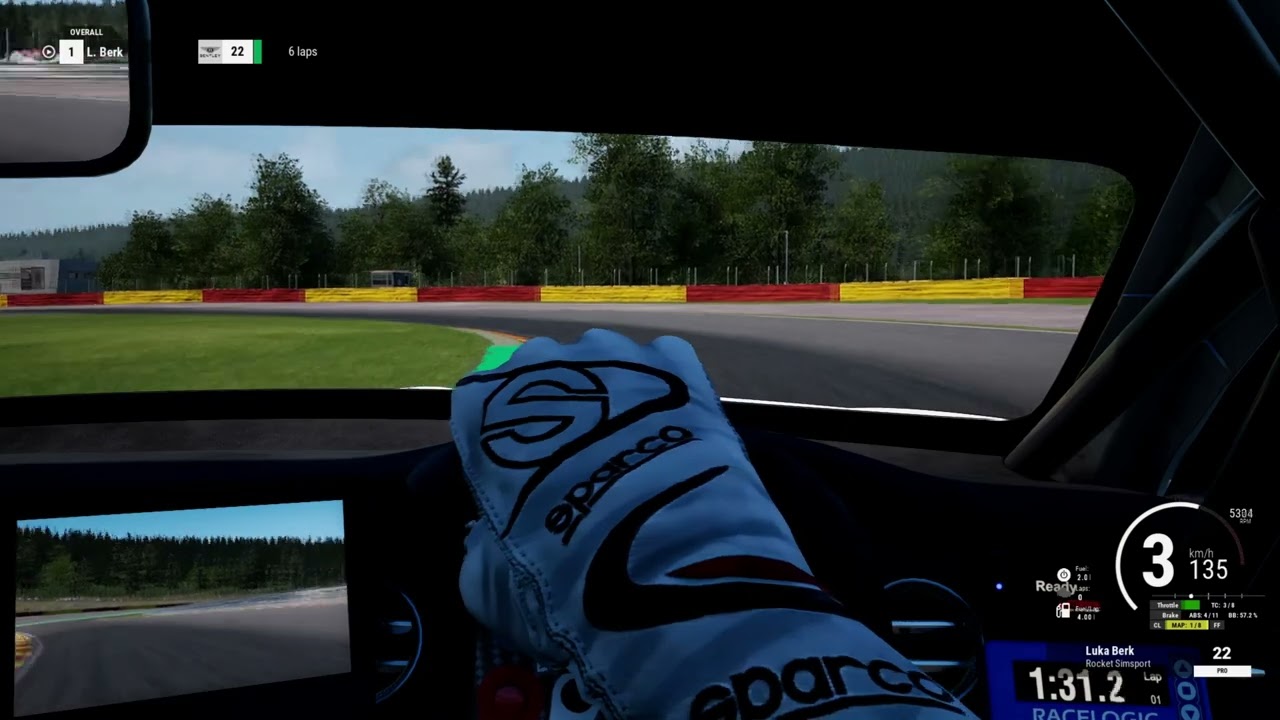ACC Onboard Lap: Bentley Continental GT3 at Spa Francorchamps CDA4 QF