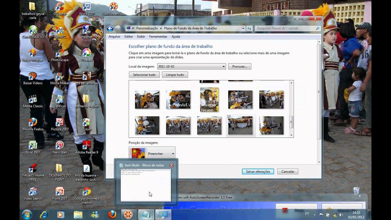 como mudar a foto da tela do pc - YouTube