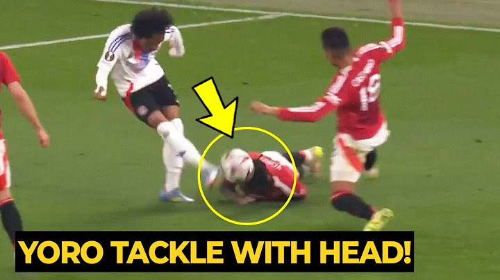 Still thinking about this Leny Yoro tackle with his HEAD against Lyon | Man Utd News