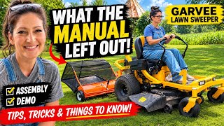 GARVEE 42” Lawn Sweeper Assembly & Demo | What the Manual Left Out!