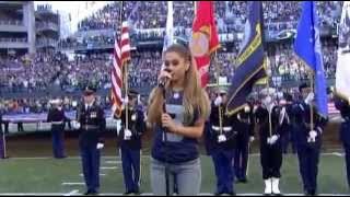 [Opening NFL 2014] Ariana Grande singing USA National Anthem