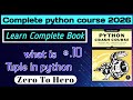 # 10 | What Is a Tuple in Python? | Learn Python Step-by-Step With Book | Start Here! in 2026