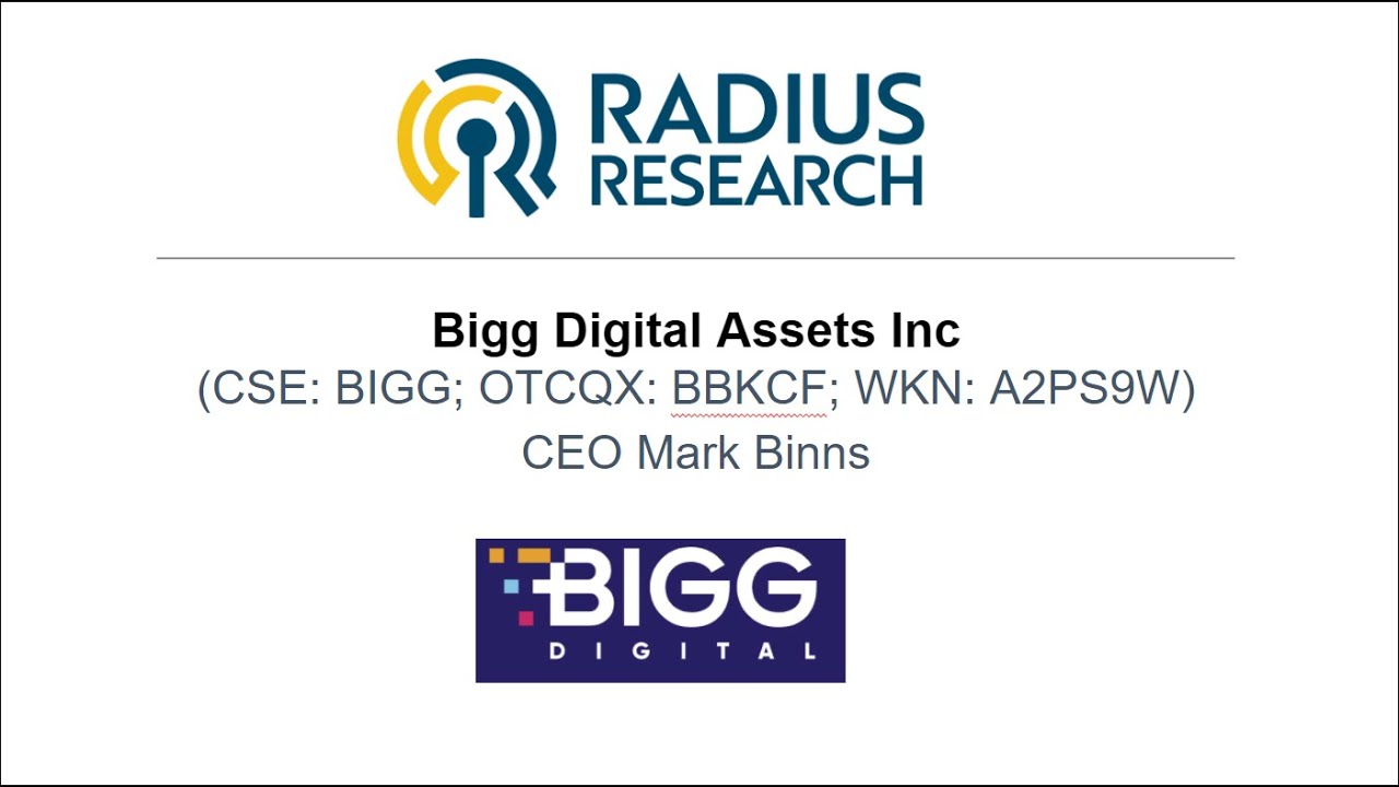 ⁣Bigg Digital Assets (CSE:BIGG) Deep Dive CEO Interview with Mark Binns